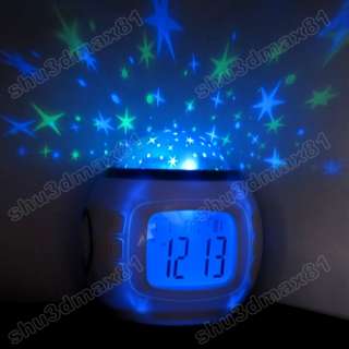 Digital Alarm Clock Music Starry Projection NIGHT LIGHT 1764 Features: