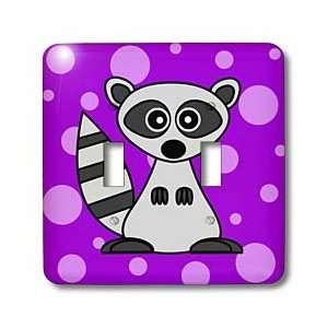 Janna Salak Designs Woodland Creatures   Cute Cartoon Raccoon Purple 