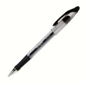  Gel Stick Pen,Permanent,Rubber Grip,.5mm,Black Barrel/Ink 
