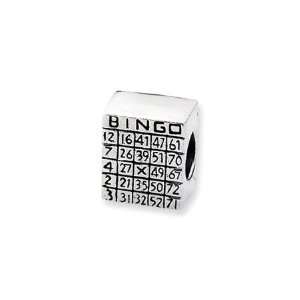  Silver Reflections Bingo Card Charm Jewelry
