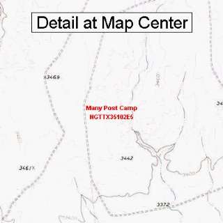   Map   Many Post Camp, Texas (Folded/Waterproof)