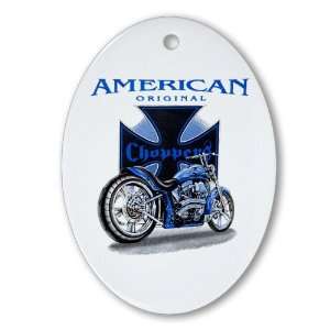  Ornament (Oval) American Original Choppers Iron Cross and 