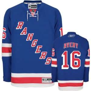  Sean Avery Jersey Reebok Blue #16 New York Rangers 
