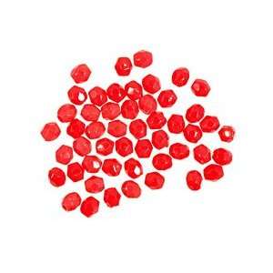  Czech Fire Polished Glass Opaque Red Round 3mm Beads: Arts 