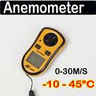 lcd wind speed gauge meter anemometer ntc thermometer 