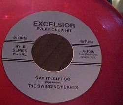 Swinging Hearts (re doo wop 45) Excelsior 1010 RED WAX  