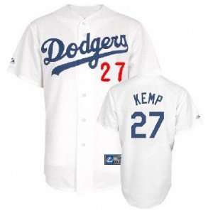  MLB Player Matt Kemp Jersey #27 Los Angeles Dodgers White 