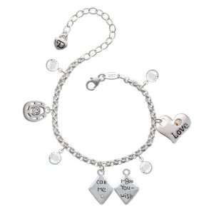 Call Me with AB Crystal and 1 0 You Wish Love & Luck Charm Bracelet 
