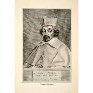 1935 Print Cardinal Richelieu French Statesman Chief 