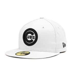  Chicago Cubs 59Fifty MLB White/Black Hat Sports 