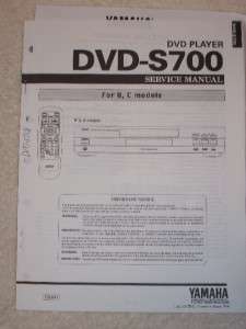 Yamaha Service Manual~DVD  S700 DVD Player  