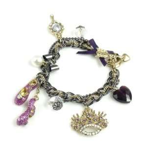 Betsey Johnson Jewelry Tzarna Princess Crown Charm Bracelet