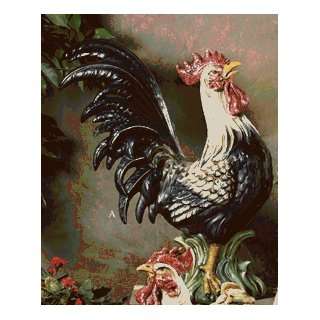  Intrada CAM9220 Rooster Black And White 22 Inch H: Home 