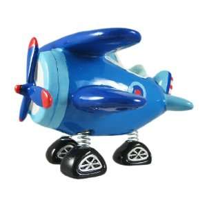  Blue Bi Plane Bobble Piggy Bank Biplane Toys & Games