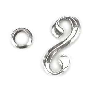  Blue Moon Silver Plated Metal Clasps Swirl & Ring 2/Pkg 