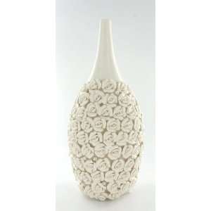 Porcelain Rose 3 Dimensional Flower Vase Rose Bud Design  