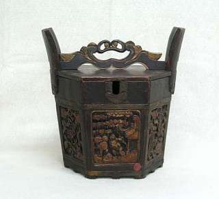 Unique Chinese Antique Carved Wood Teapot Holder H9 T2  