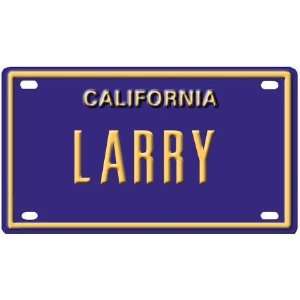    Larry Mini Personalized California License Plate 