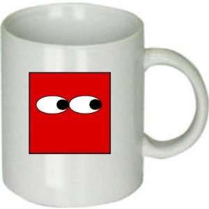  Eyes in Red Box Custom Ceramic Coffee Cup 
