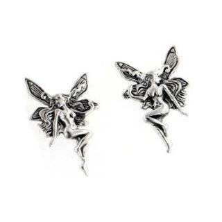    Sterling Silver Nouveau Winged Dancing Fairy Earrings Jewelry