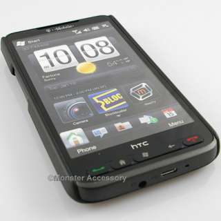 BLACK SLIM Rubberized Hard Case HTC HD2 Leo Accessory  