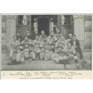 Reprint Brown University Base Ball Club, 1896; Williams College Base 