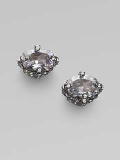 Juicy Couture   Oval Stud Earrings/Silver    