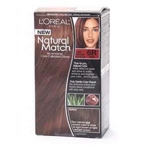   Oreal Natural Match Hair Color, 6R Light Reddish Chestnut Beauty