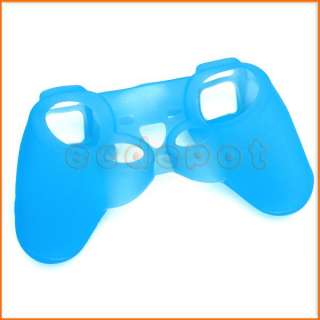  Protective Skin Case Cover for Sony PS2 PS3 Remote Controller   Blue