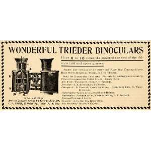  1898 Ad Trieder Binoculars Goerz Navy Race Theatre Army 