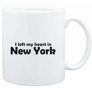  Mug White I LEFT MY HEART IN New York  Usa States Sports 