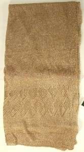 Ralph Lauren Wool Oblong Metallic Woven Knit Neck Scarf  