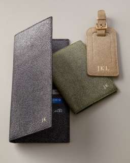 Shagreen Embossed Leather Travel Accessories