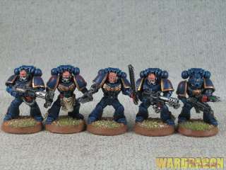 25mm Warhammer 40K WDS painted Crimson Fist Tactical Squad y38  
