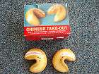 chinese take out fortune cookie salt and pepper shakers hand