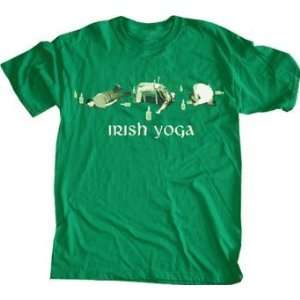  St. Patricks Day Irish Yoga Green Tee T shirt Small 