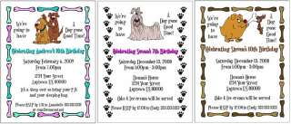 Dogs Puppy Wolf BIRTHDAY Party Personalized Invitations  
