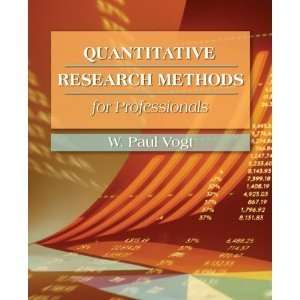  Quantitative Research Methods byVogt Vogt Books