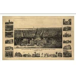  Washington, District of Columbia DC), c. 1860s (L) Panoramic Map 