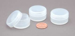 50) Plastic Cosmetic Lip Balm Sample Size 5gr PP Jars  