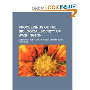  Biological Society of Washington (9781235639739) Biological Society