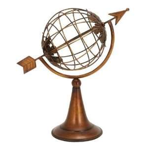   . Metal Armillary Sphere Globe Solar Earth with Arrow: Home & Kitchen