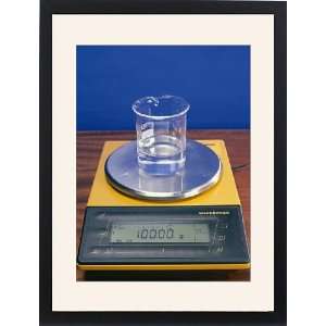  Water in beaker on scales Framed Prints: Home & Kitchen
