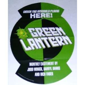 Rare Green Lantern DC Comics Shop Dealer 30 by 21 Inch Lantern Shaped 