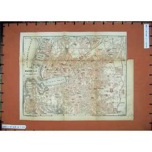  1895 Colour Map France Street Plan Marseille Charles: Home 