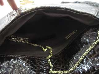 ALDO Brown Mock Croc Shoulder Chain Handbag  