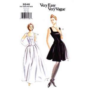  Vogue 9246 Sewing Pattern Misses Top Skirt Flared Evening 
