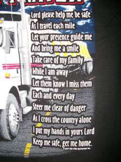 Truck Driver Tshirt Truckers Prayer Big Rig 18 Wheeler Road Route 66 