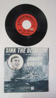 JOHNNY HORTON SINK THE BISMARK/SAME OLD 45 RPM PIC SLEEVE  