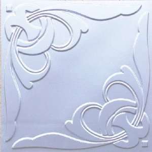  216 Faux Tin Drop In Ceiling Tiles 24x24   Silver